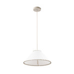 Whitt hengelampe, kremhvit, papir, Ø 39 cm, E27 – Nola