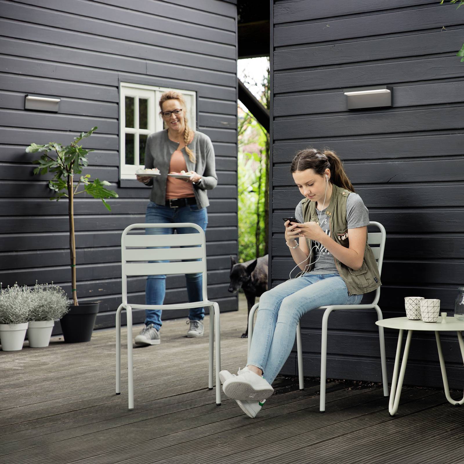 Philips Kinkiet zewnętrzny LED Bustan UE, zestaw 2 szt., 2700 K