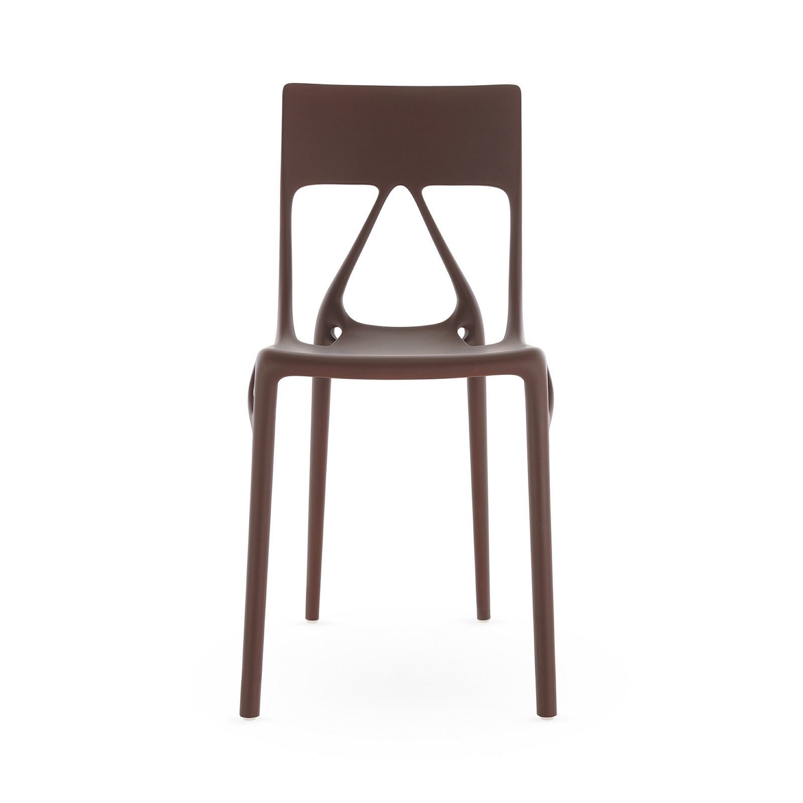 Chaises A.I. Lite, marron, hauteur 80 cm, lot de 2 - Kartell