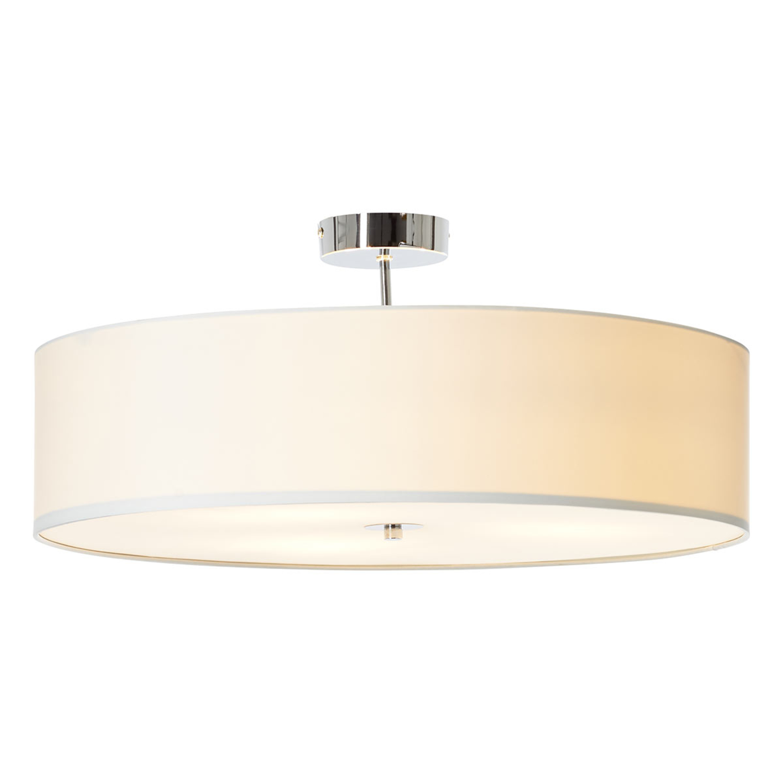 Textil-Deckenlampe Andria, 60 cm, weiß