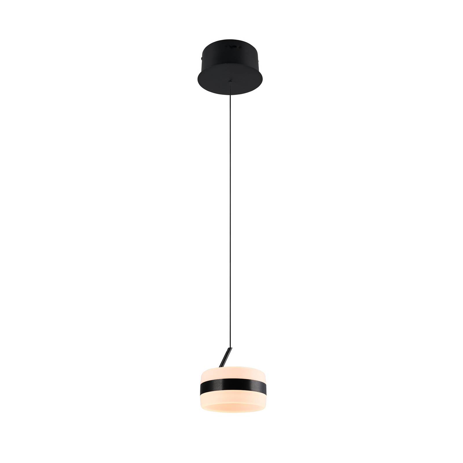 LED-Pendellampe Dios, schwarz, Ø 15 cm, Metall, CCT