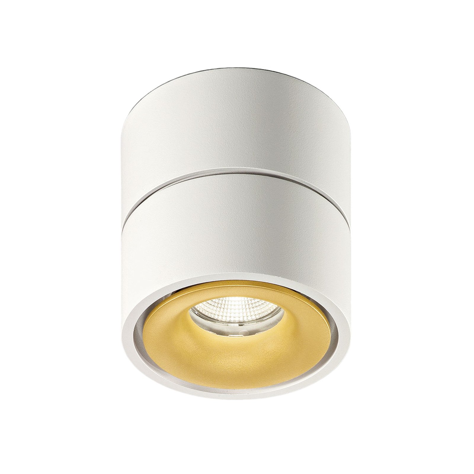 Egger Clippo LED downlight, white/gold, 2,700K