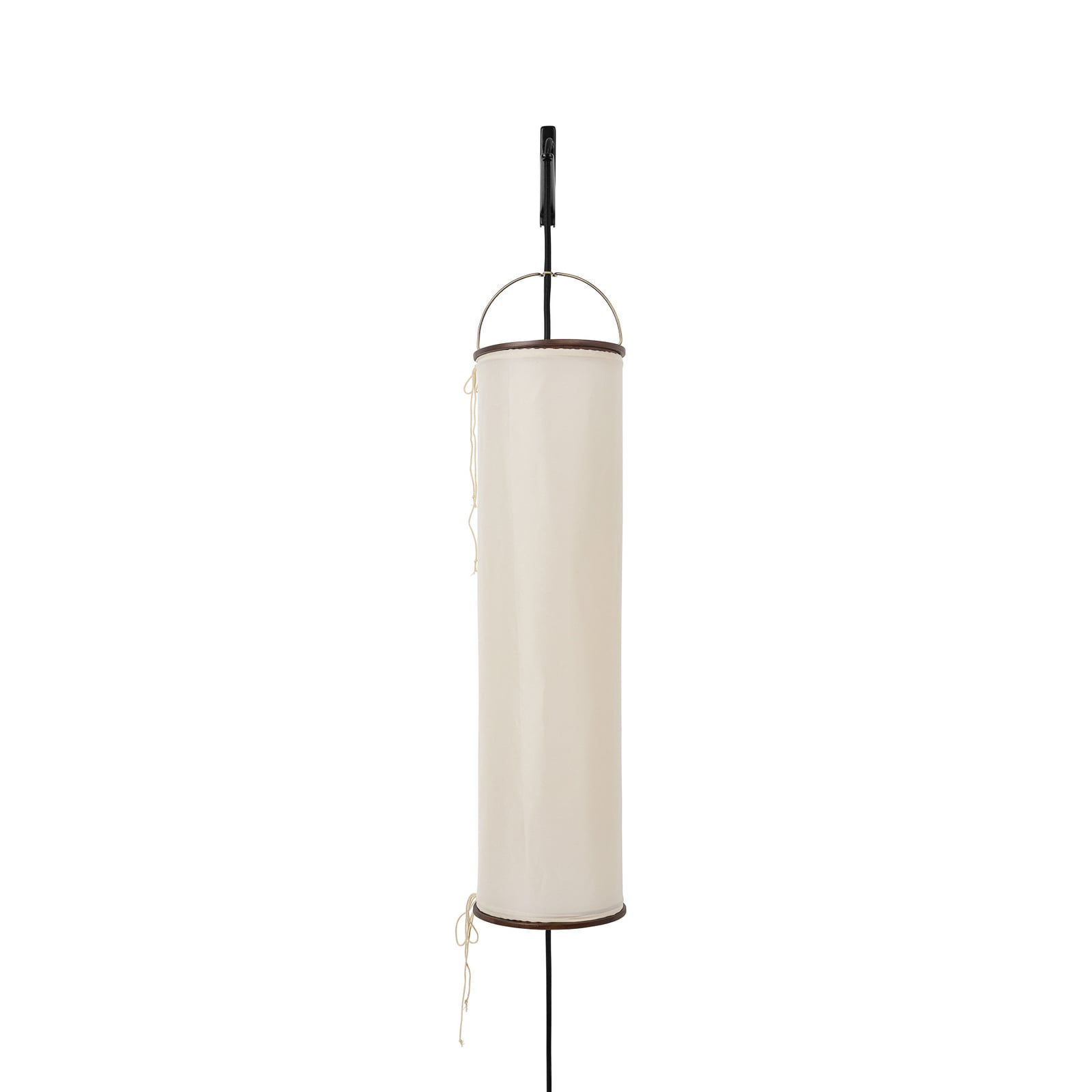 Aplică de perete Silk Lantern, alb/negru, cu priză, E27 - Gubi Aplică de perete Silk Lantern, alb/negru, cu priză, E27 - Gubi