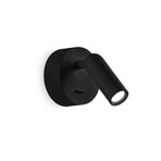 Ideal Lux LED-seinavalgusti Bean, Ø 7 cm, must metall/klaas