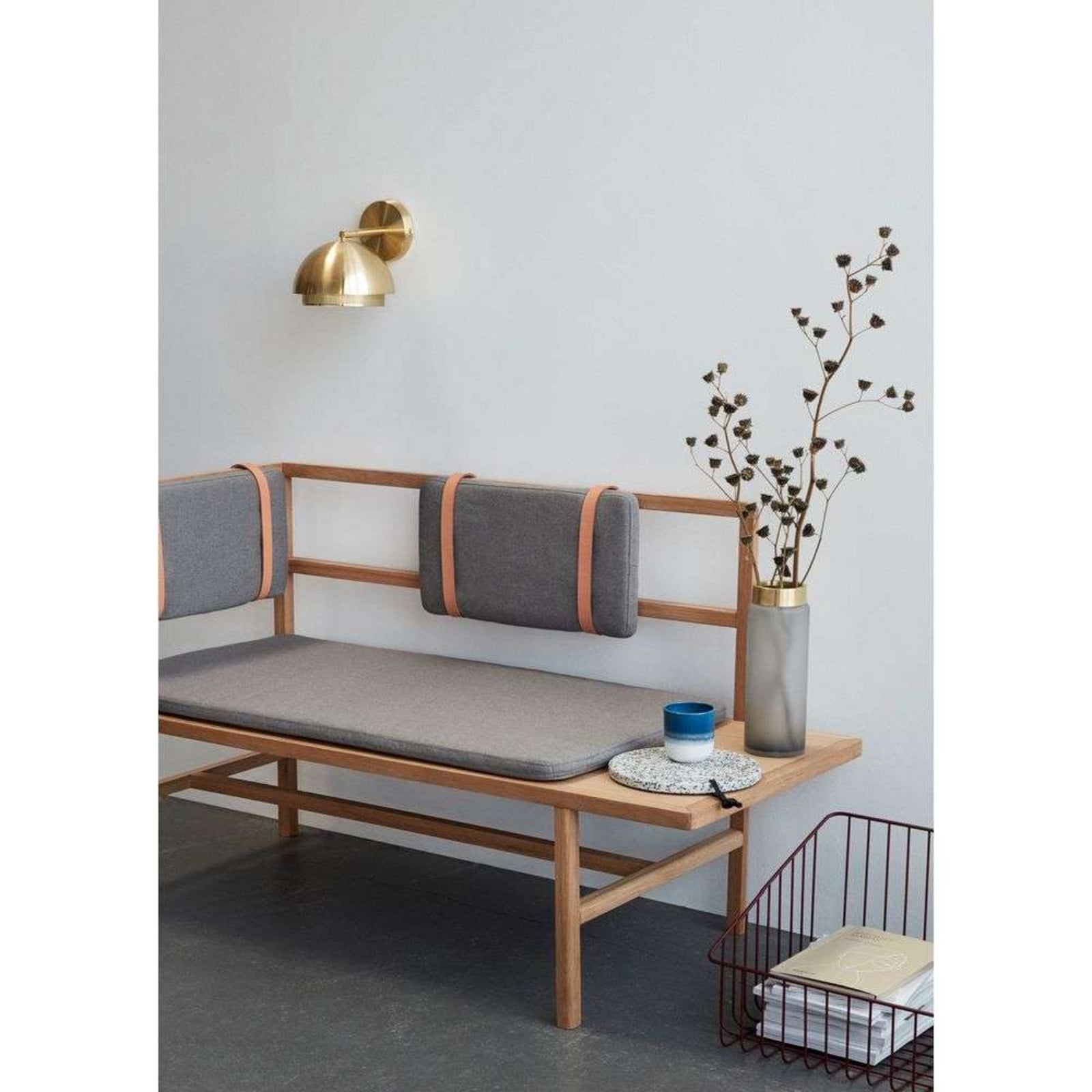 Edge Wandleuchte Brass Hübsch - Wohnzimmer - Metall