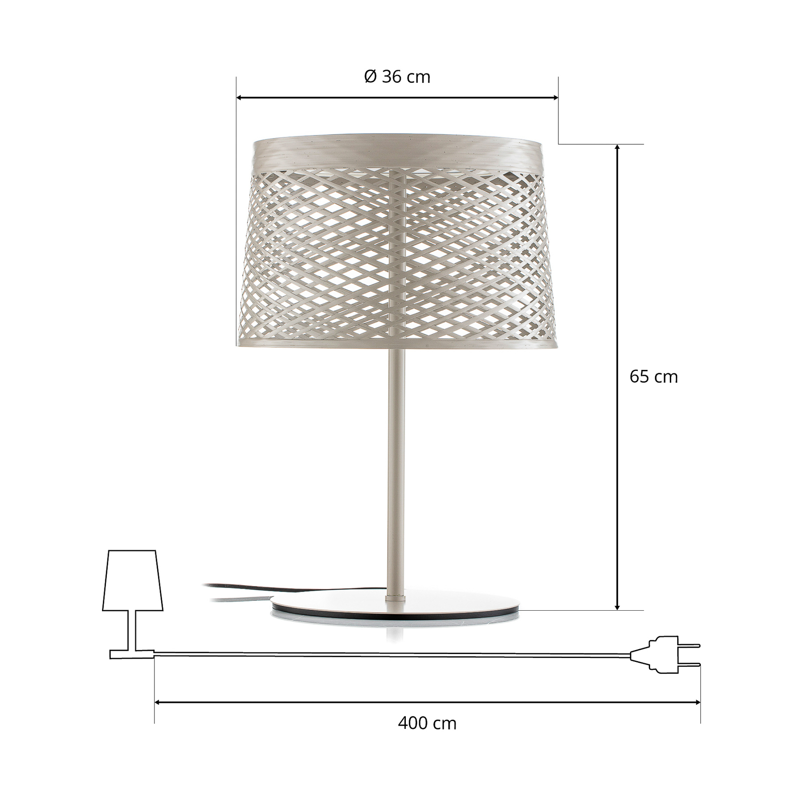 Stolní lampa LED Foscarini Twiggy Grid XL, béžová