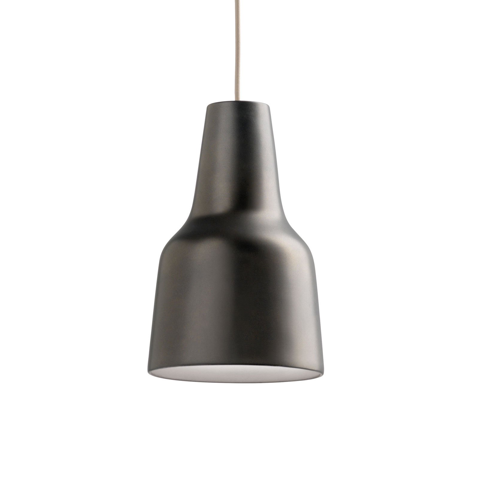 MODO LUCE Modo Luce Eva pendant lamp Ø 27 cm dark brown, for Living / Dining Room, ceramics, fabric, E27, 70 W, energy efficiency: A++, H: 40 cm