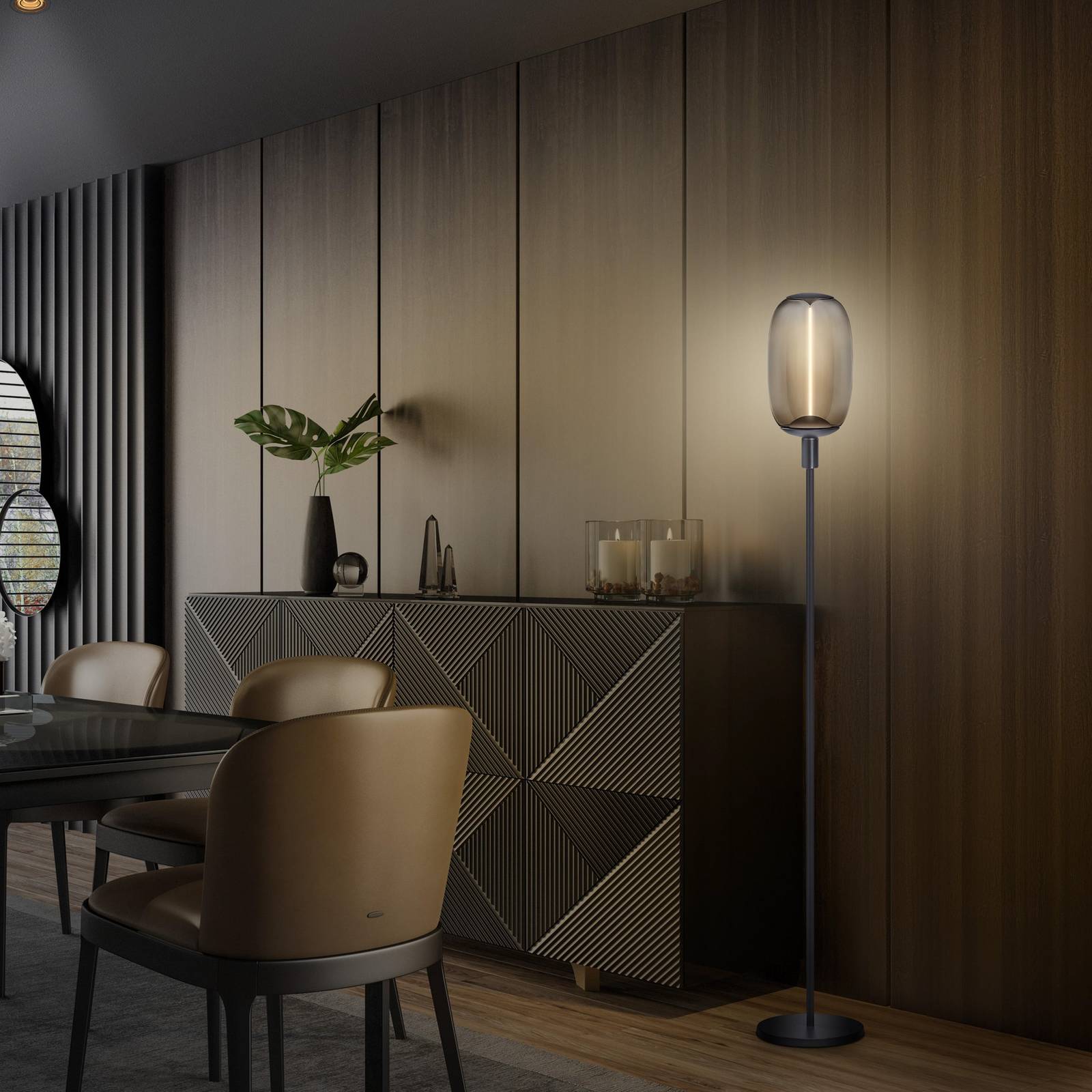 Lampa stojąca LEDVANCE Decor Stick E27, wysokość 146cm, ciemnoszara
