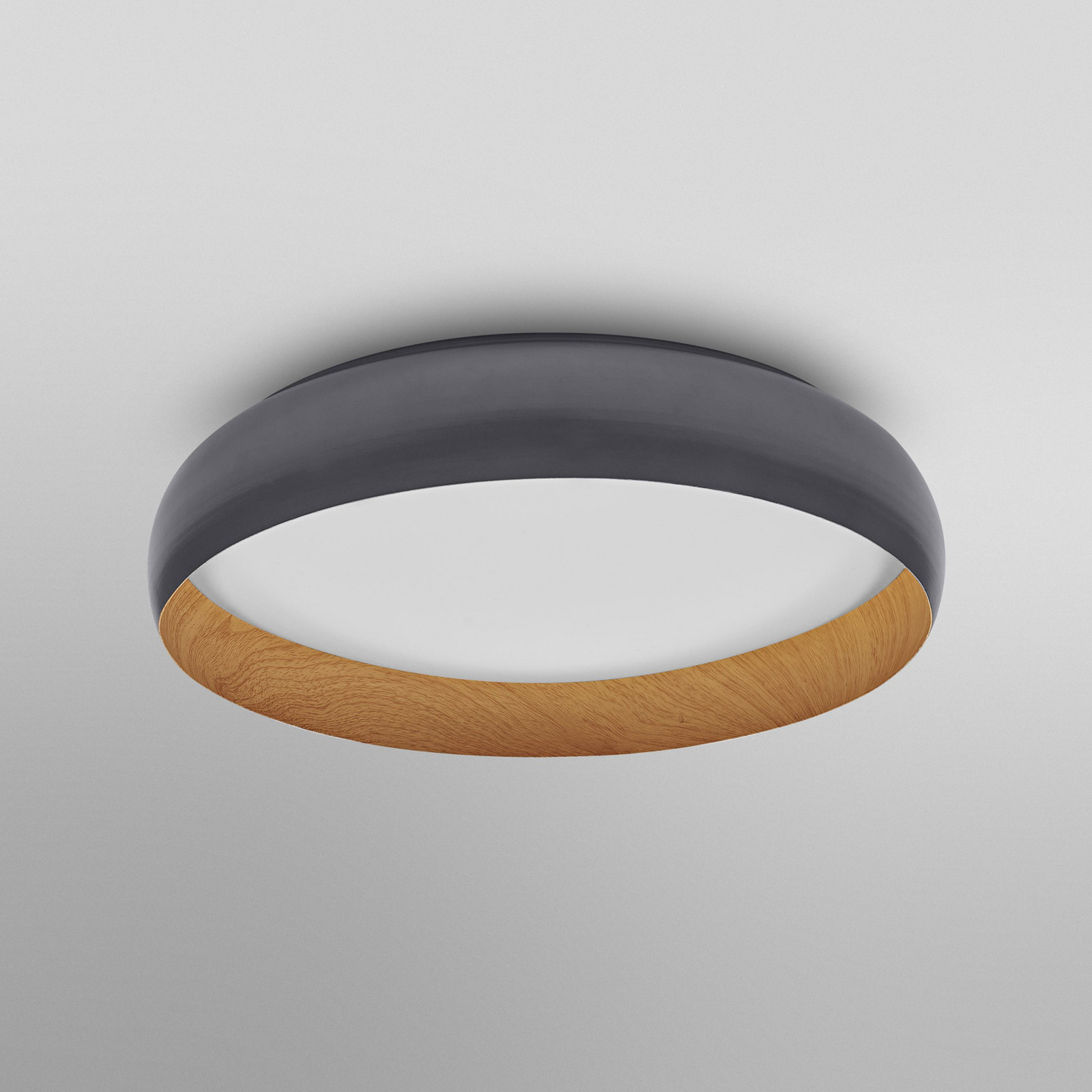 LEDVANCE Plafonieră LED Orbis Livia Ø 52 cm gri metal - Camera de zi / sufragerie - negru culoarea lemnului