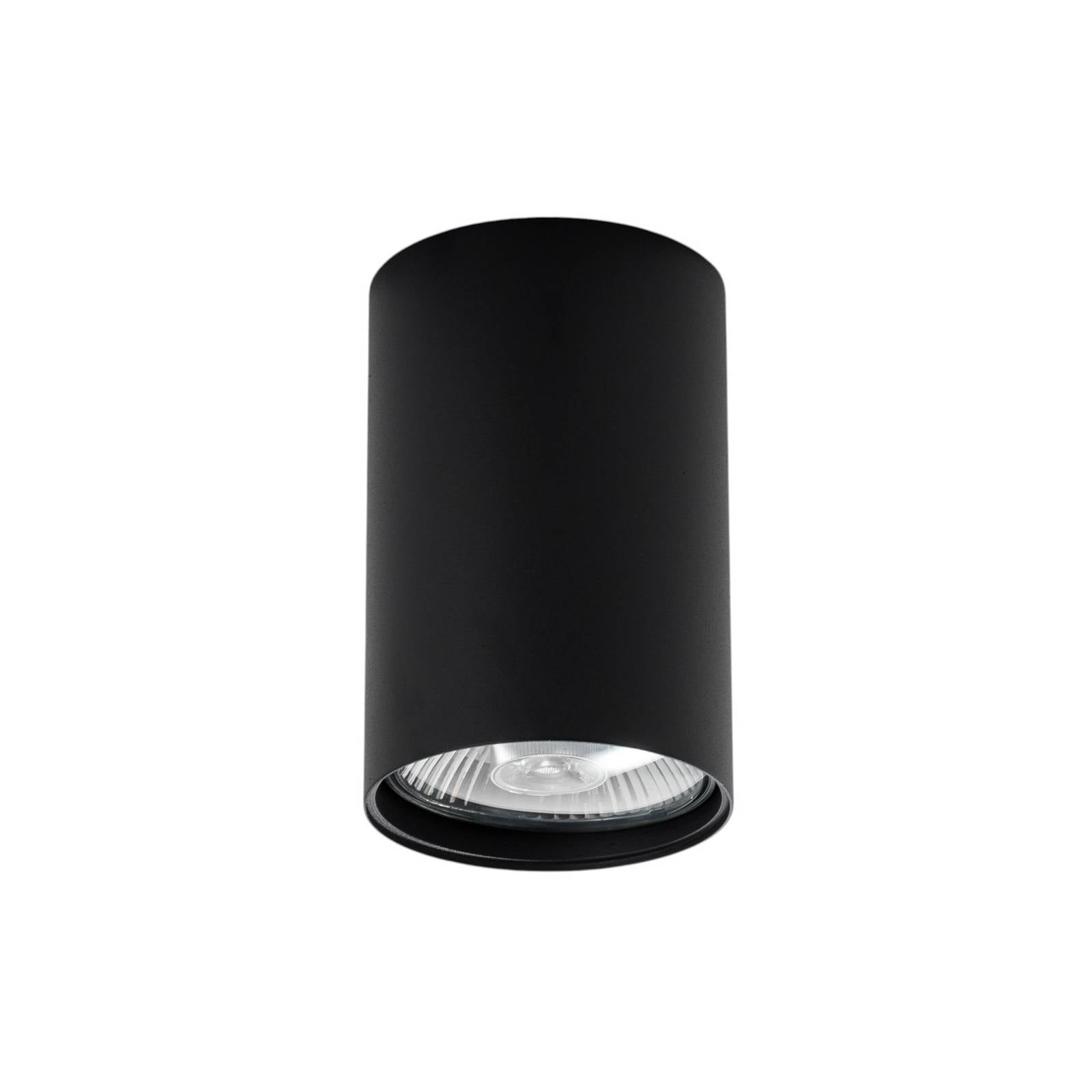 Aufbau-Deckenspot Tubo Ø 12cm, schwarz