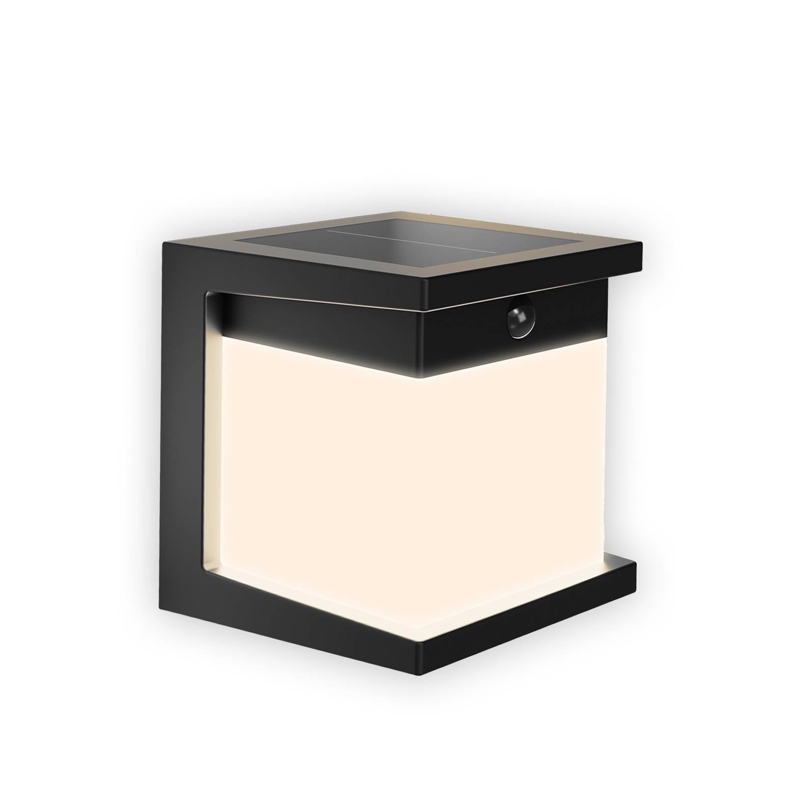 Philips LED-Solarwandleuchte Diara, schwarz, Sensor, IP44