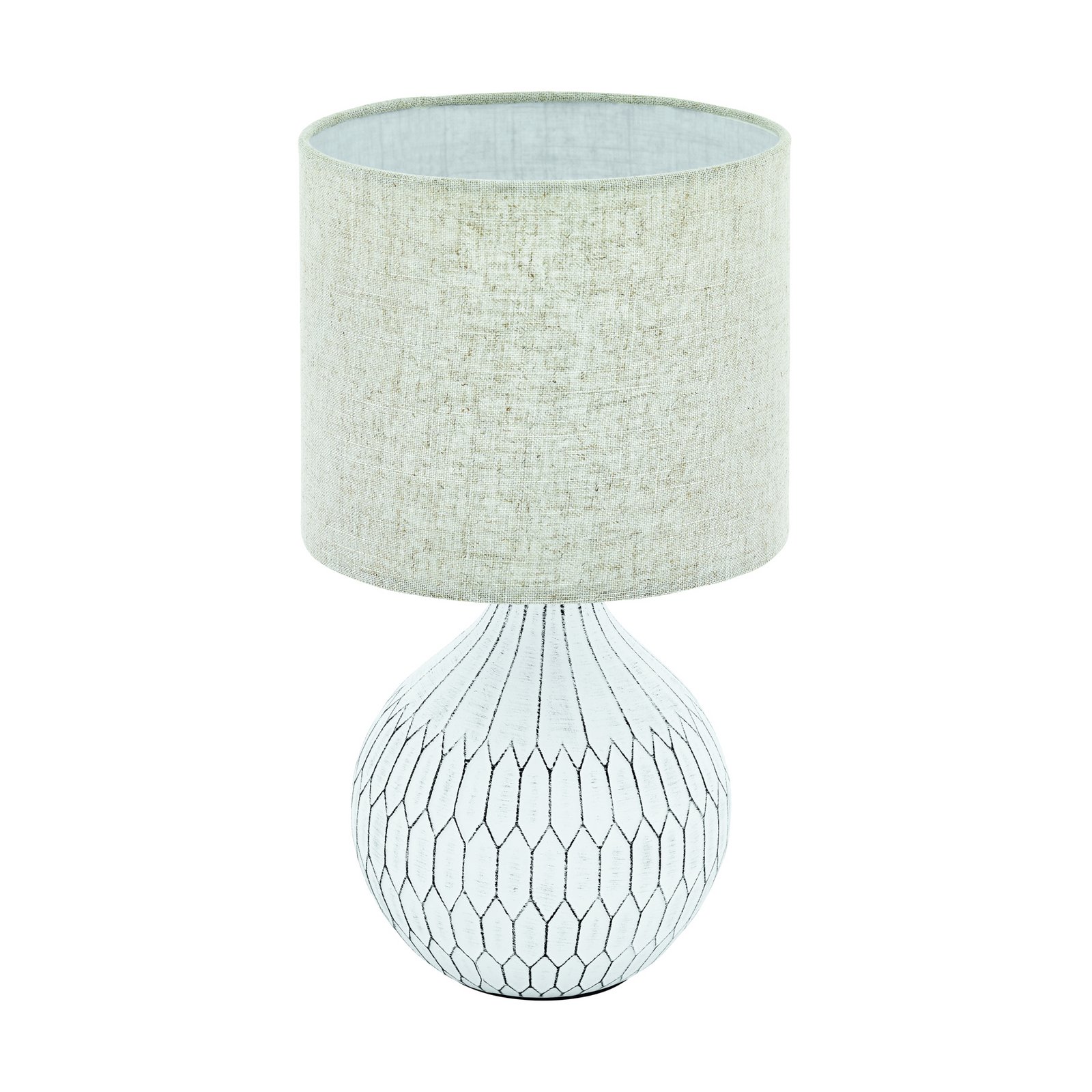 Bellariva 3 bordlampe, hvid/lysebrun