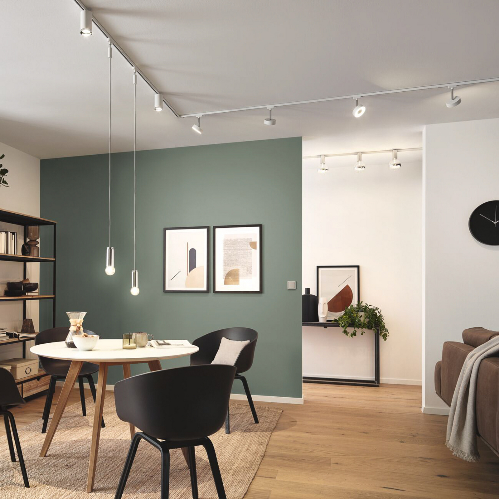 Adaptateur pendulaire universel Paulmann URail, 50 W, blanc signal