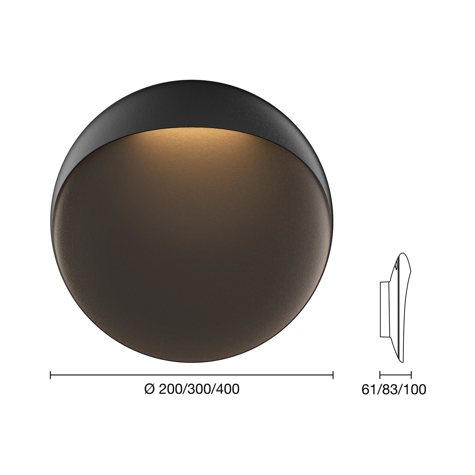 Flindt Wall Lamp Ø200 3000K Black - Louis Poulsen