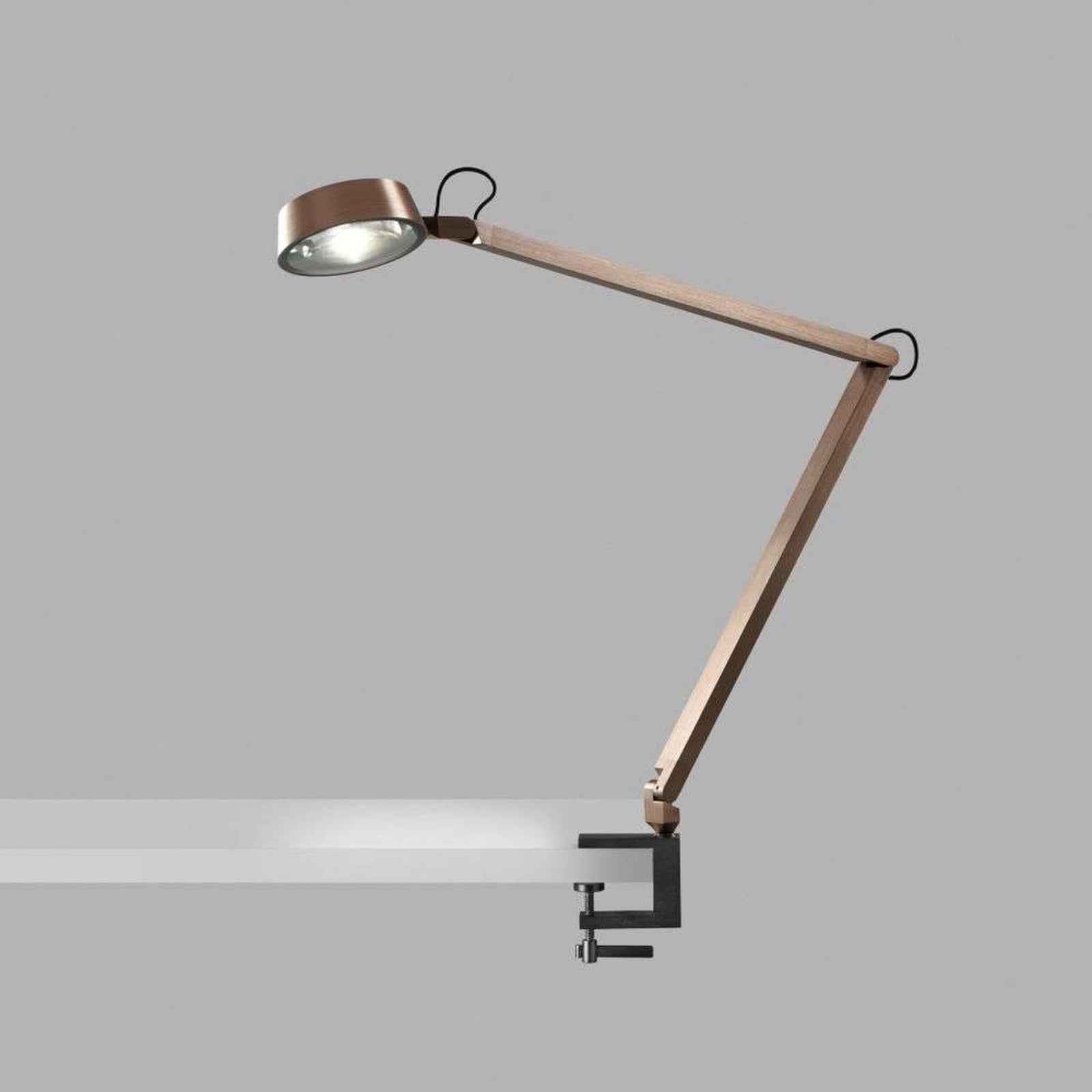 Dark T2 bordlampe, rosaguld/sort, 57 cm LIGHT-POINT - Stue - Aluminium