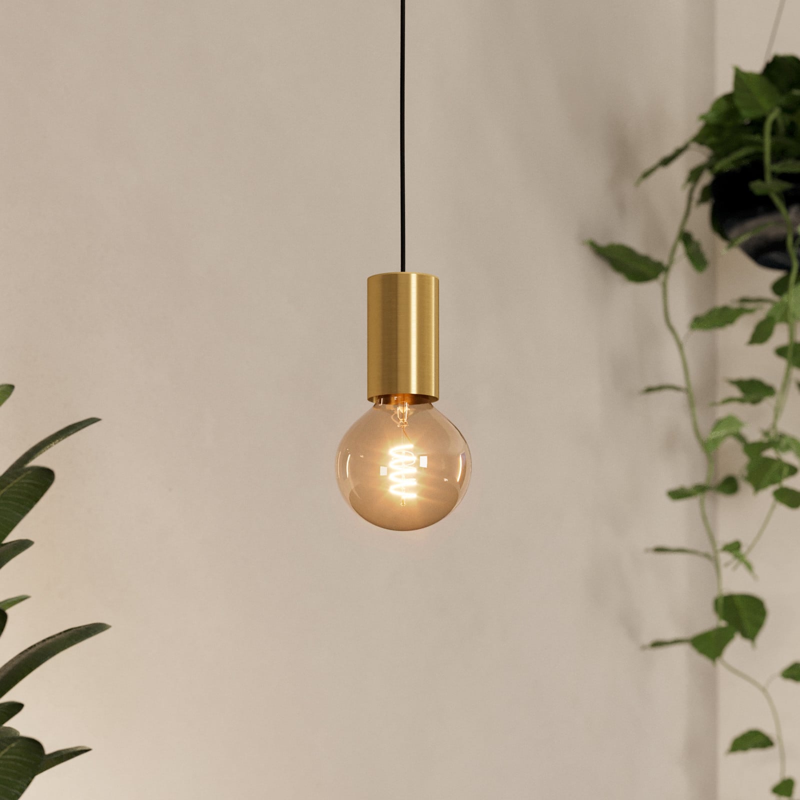 EGLO Pozueta 1 lampă suspendată 1 bec alamă - Camera de zi / sufragerie - alamă periată - Metal