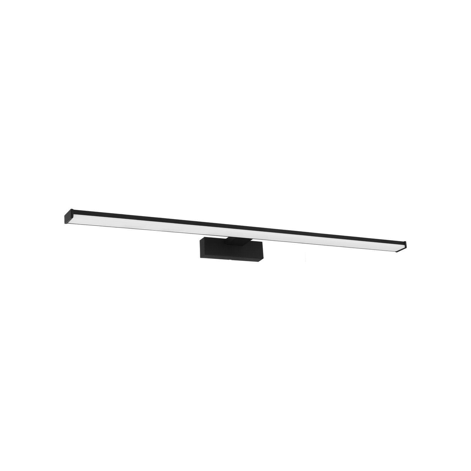 LED-vegglampe Pandella 1, lengde 78 cm, svart, aluminium