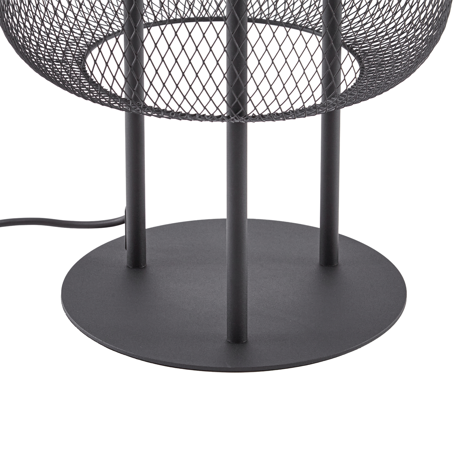 Lucande LED-lattiavalaisin Korvyn, musta, korkeus 80 cm, IP44