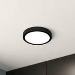 Candeeiro de teto LED Fueva 5 IP44 3000K preto Ø21cm