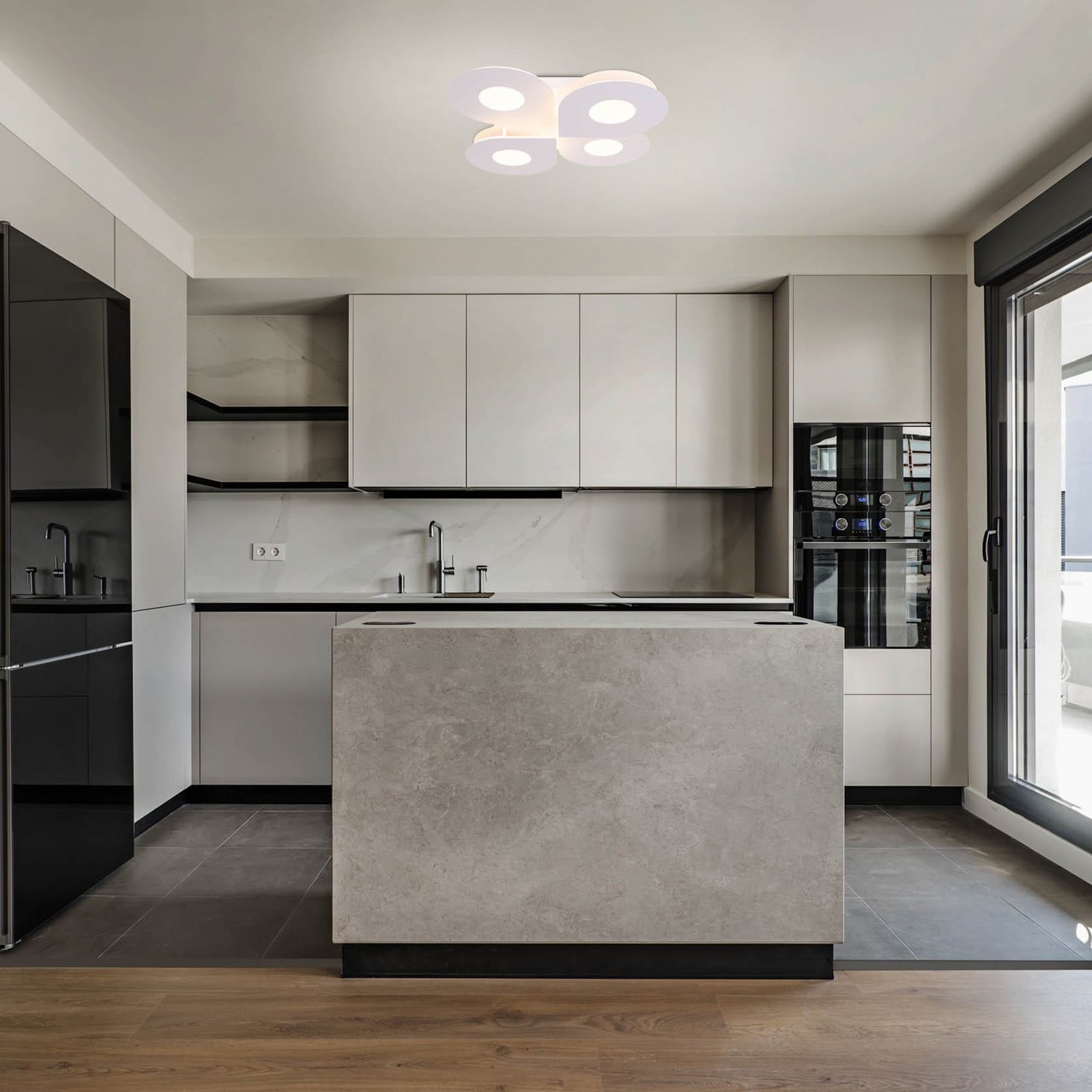 Näve Plafonieră Smilla LED alb metal 50x50 cm CCT Telecomandă - Camera de zi / sufragerie - modern - Plastic