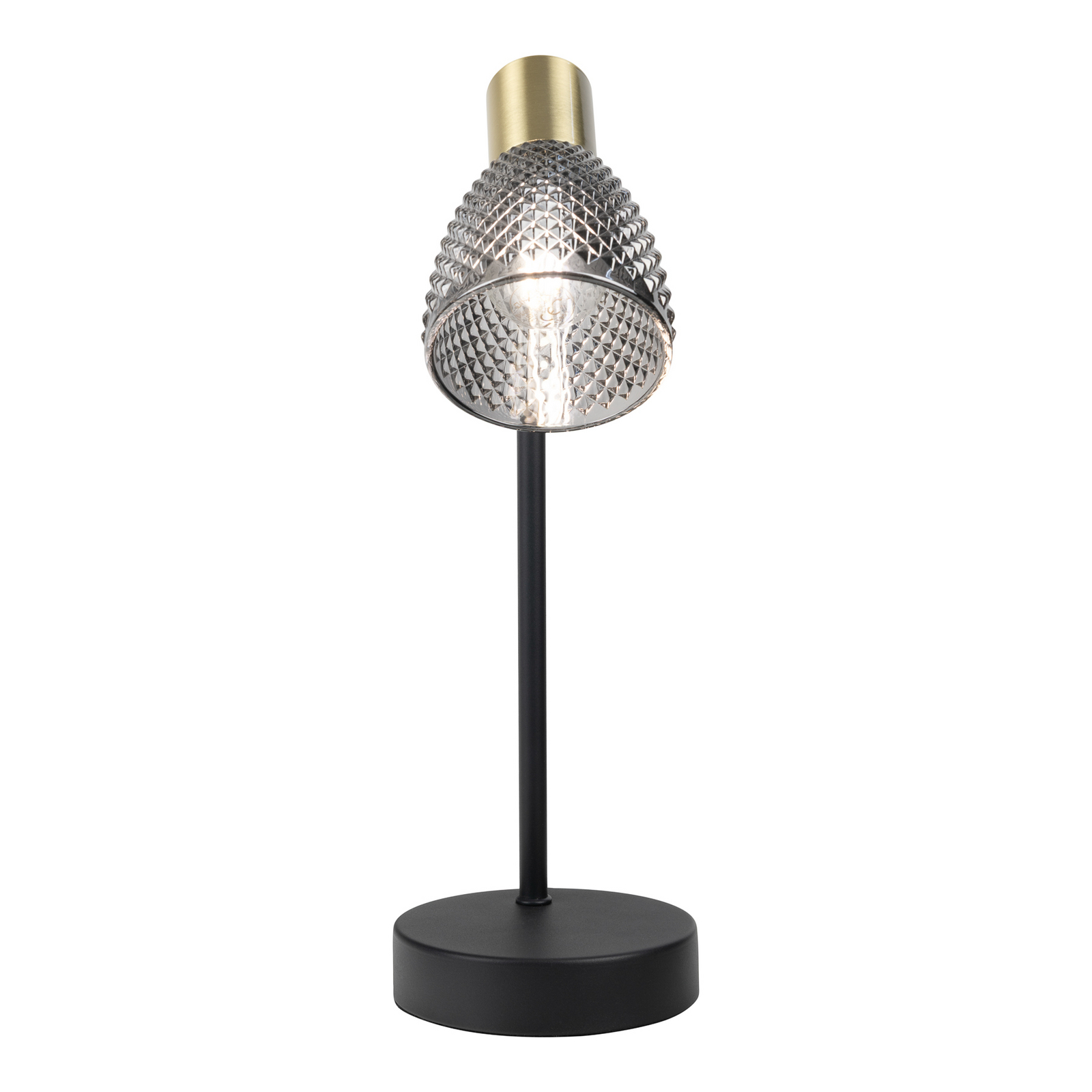 Laualamp Lindita, klaas, suitsuhall, E14, pööratav Laualamp Lindita, klaas, suitsuhall, E14, pööratav