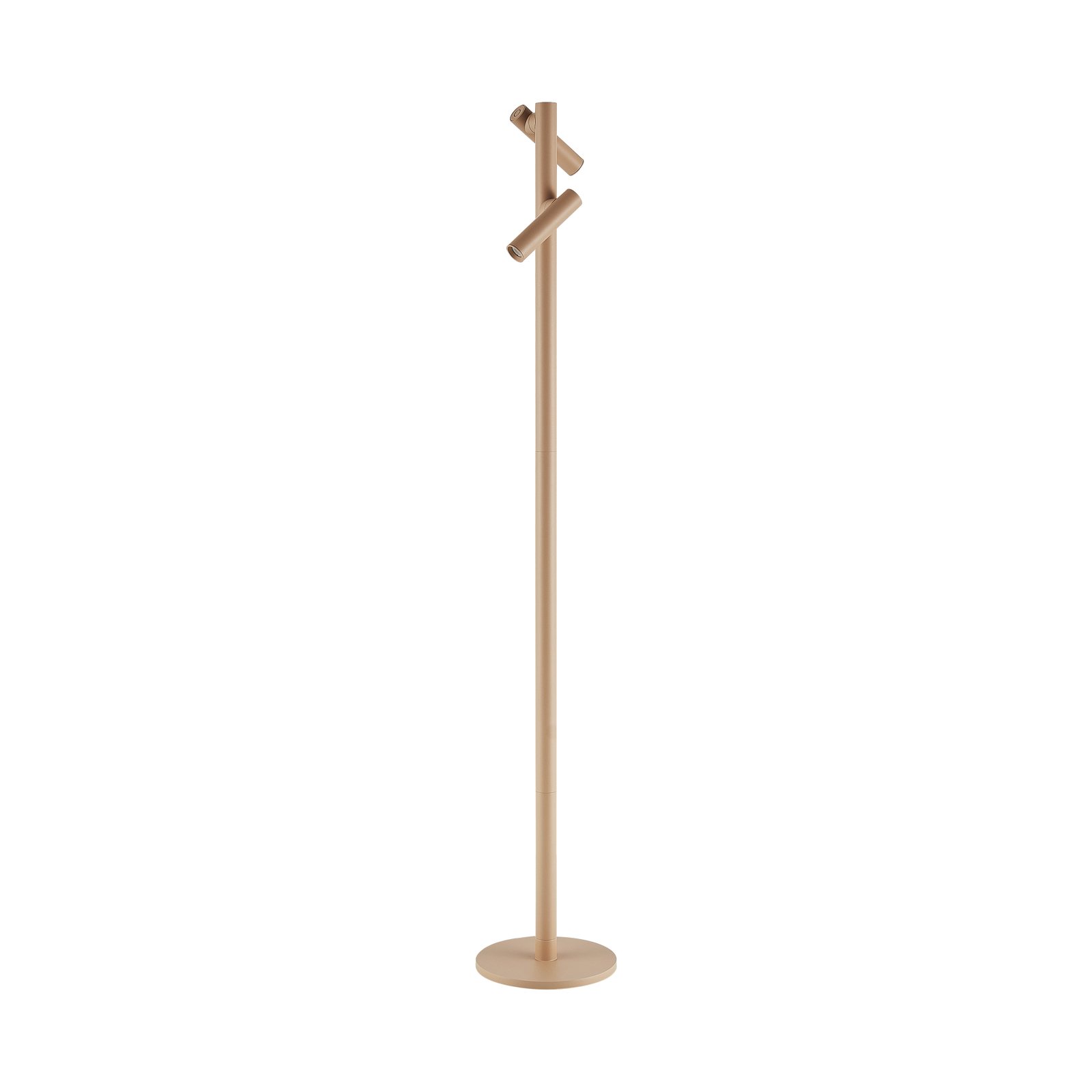 Molto Luce LED rechargeable floor lamp Mimo Double F, sand-coloured,