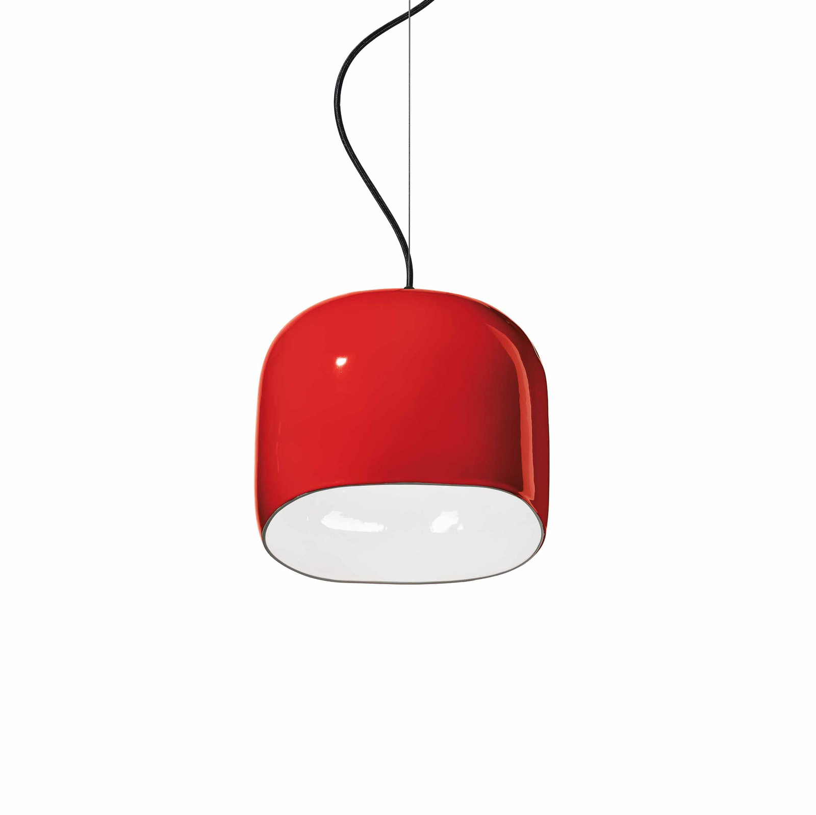 Ayrton hængelampe, keramisk, længde 29 cm, rød