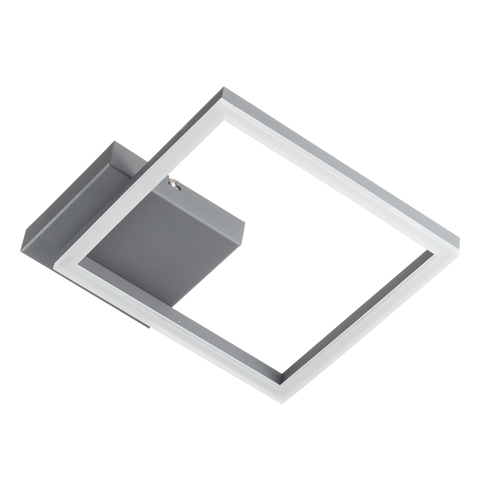 Plafonieră LED Bard, 27x27 cm, antracit