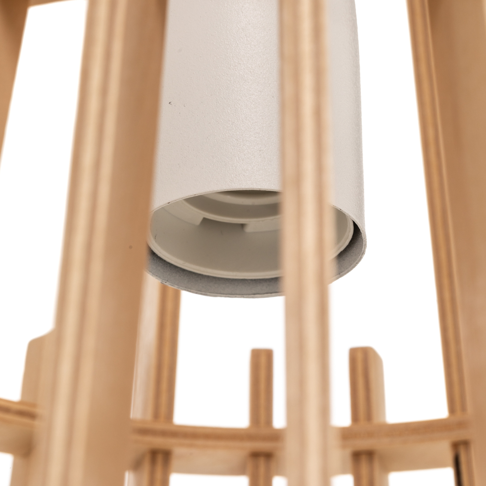 Envostar Lohr hanglamp, hout, kegelvormig Ø 39cm