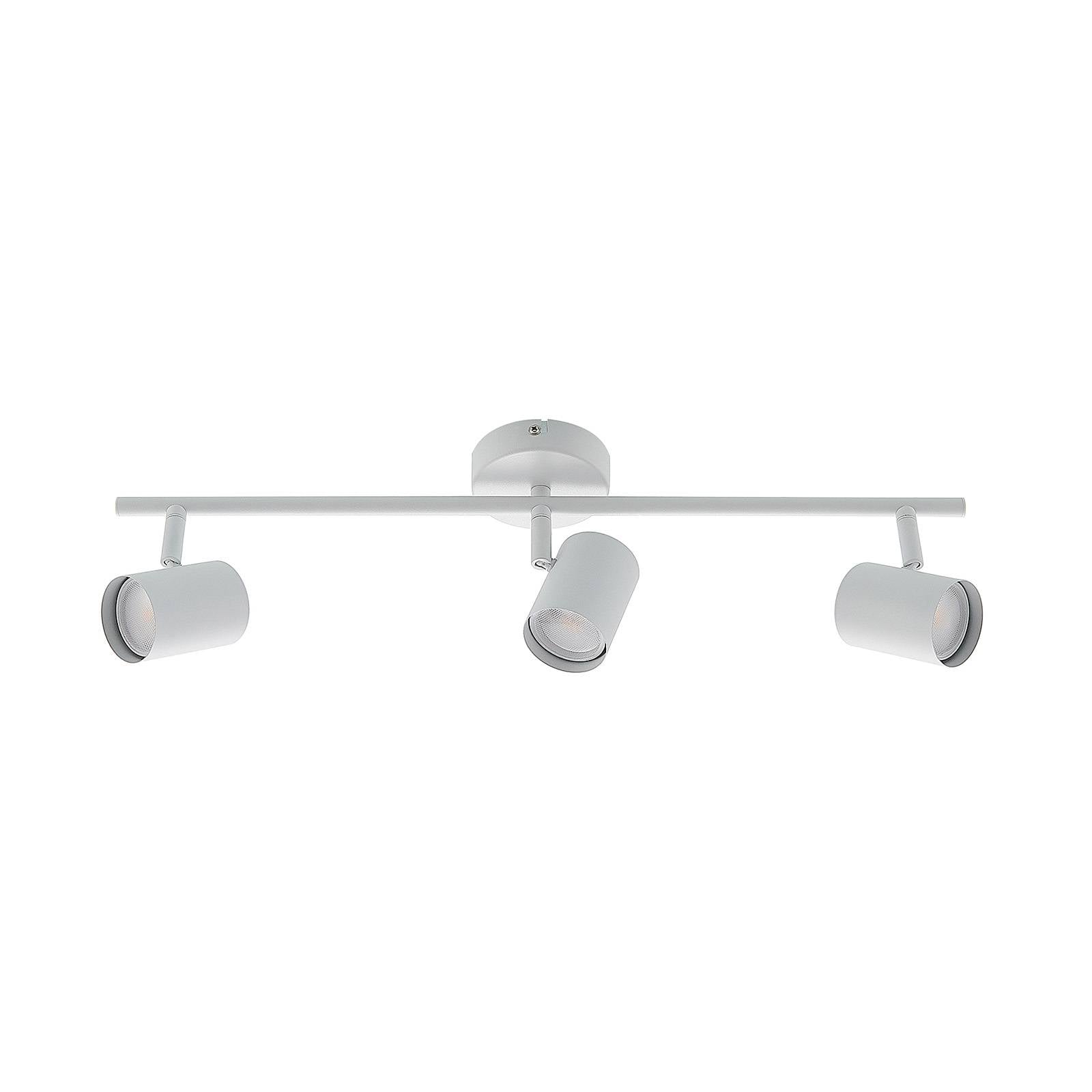 Lindby Deckenspot Jorell, weiß, 55 cm, 3-flg., Metall, GU10