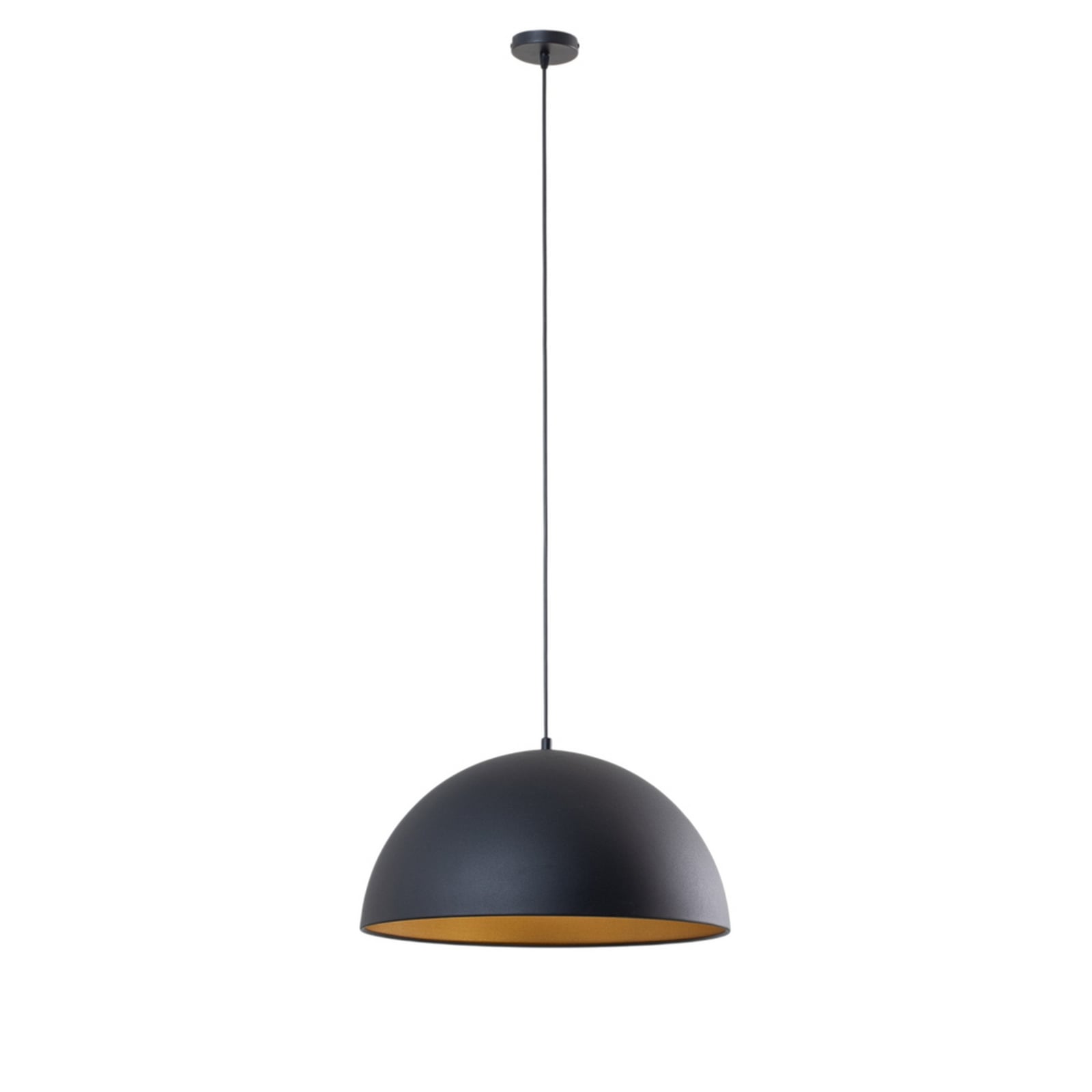 Lipeo pendant light, black/gold, Ø 50 cm, metal, E27