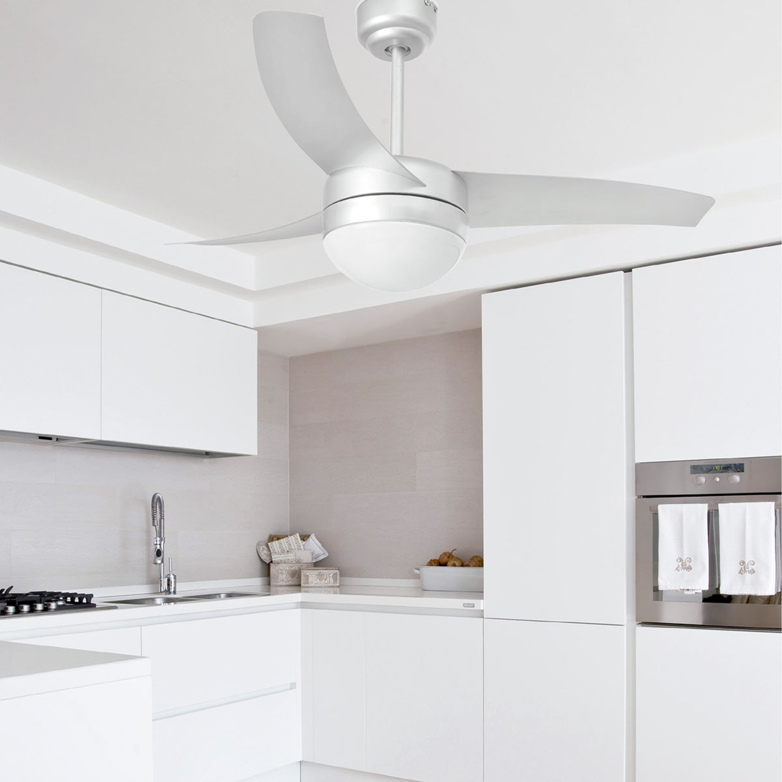 Ventilatore a soffitto Easy illuminazione, grigio