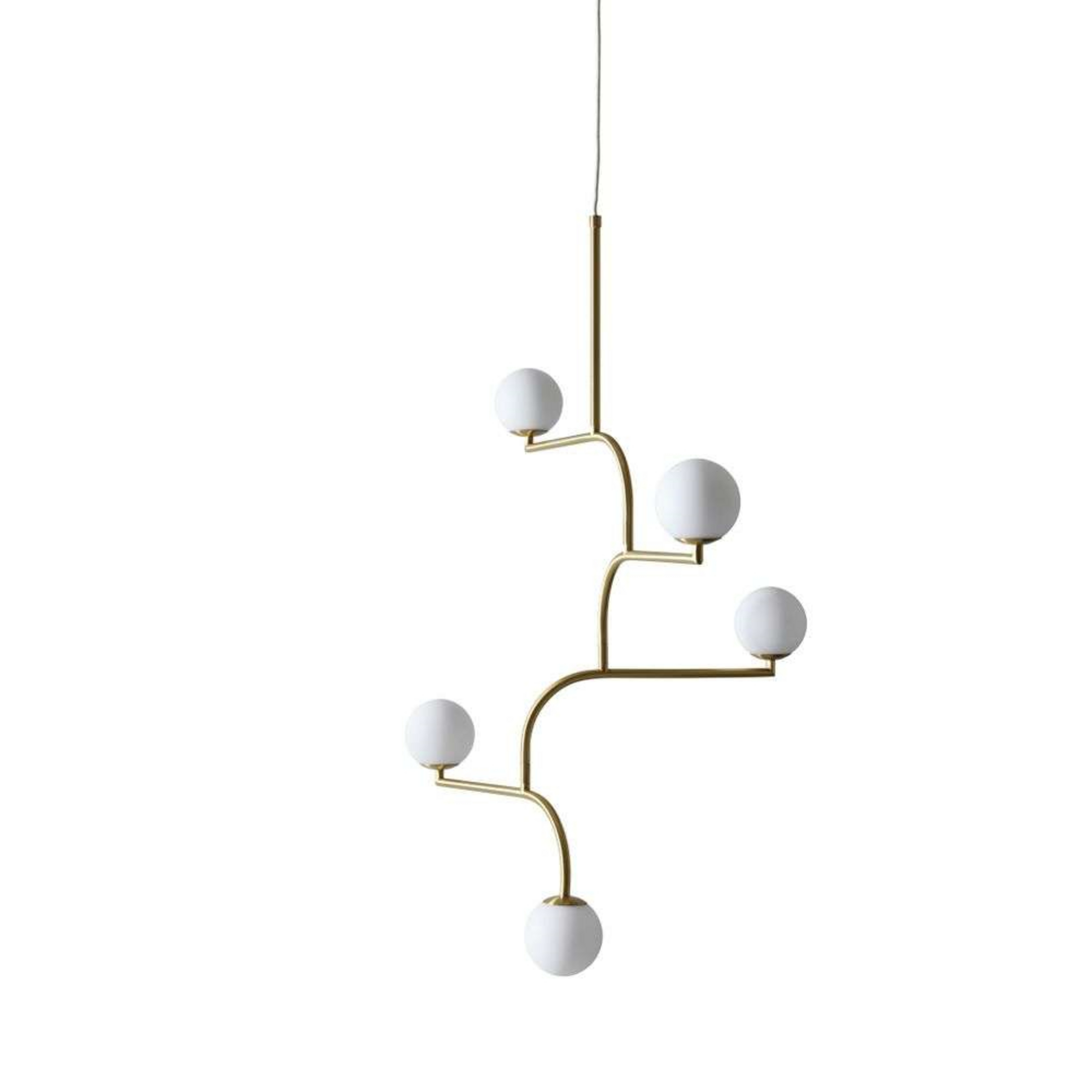 Mobil 100 Pendant Brass/Opal - Pholc