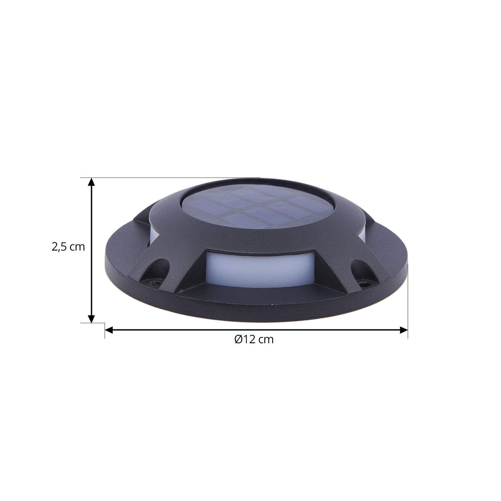 Prios LED foco de suelo solar Selius, gris oscuro, IP67