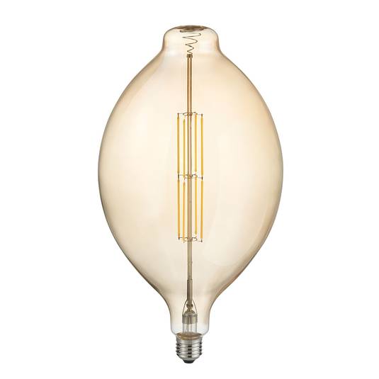 Ampoule LED E27 8 W 2 700 K forme allongée ambre