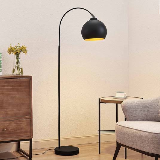 Lindby Lampada a LED da lettura Mayar, nero, metallo, 11cm