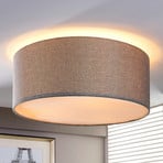 Silver grey fabric ceiling lamp Pitta