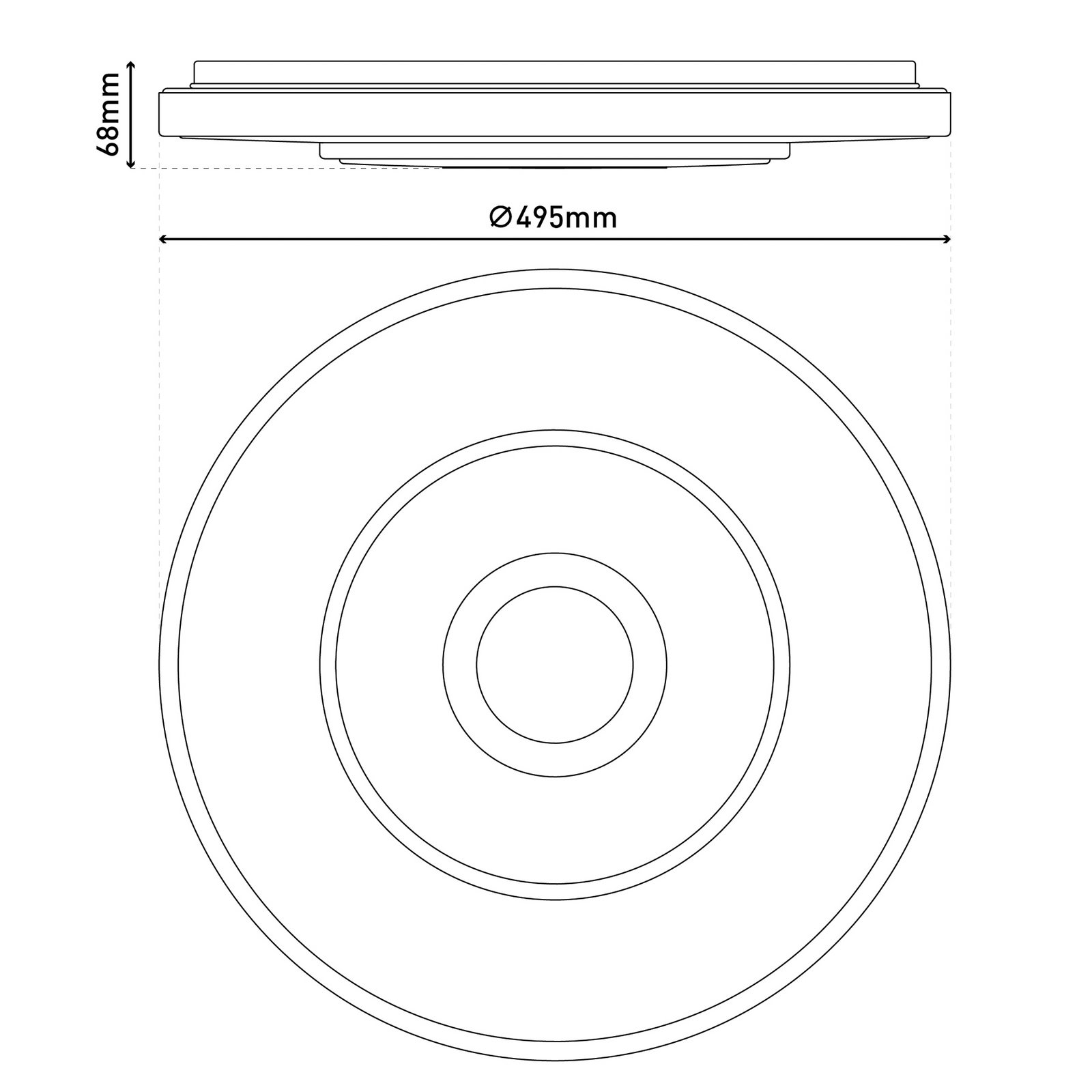 Genua LED ceiling lamp, black, iron, CCT, remote control Genua LED ceiling lamp, black, iron, CCT, remote control