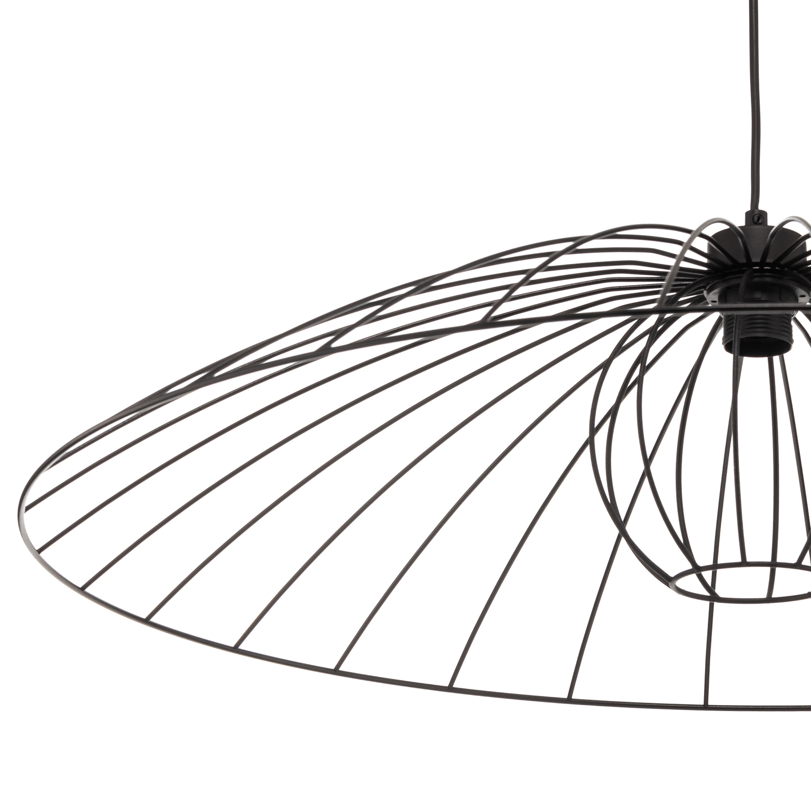 Lampa wisząca Barbella z klatkowym kloszem Ø 80 cm