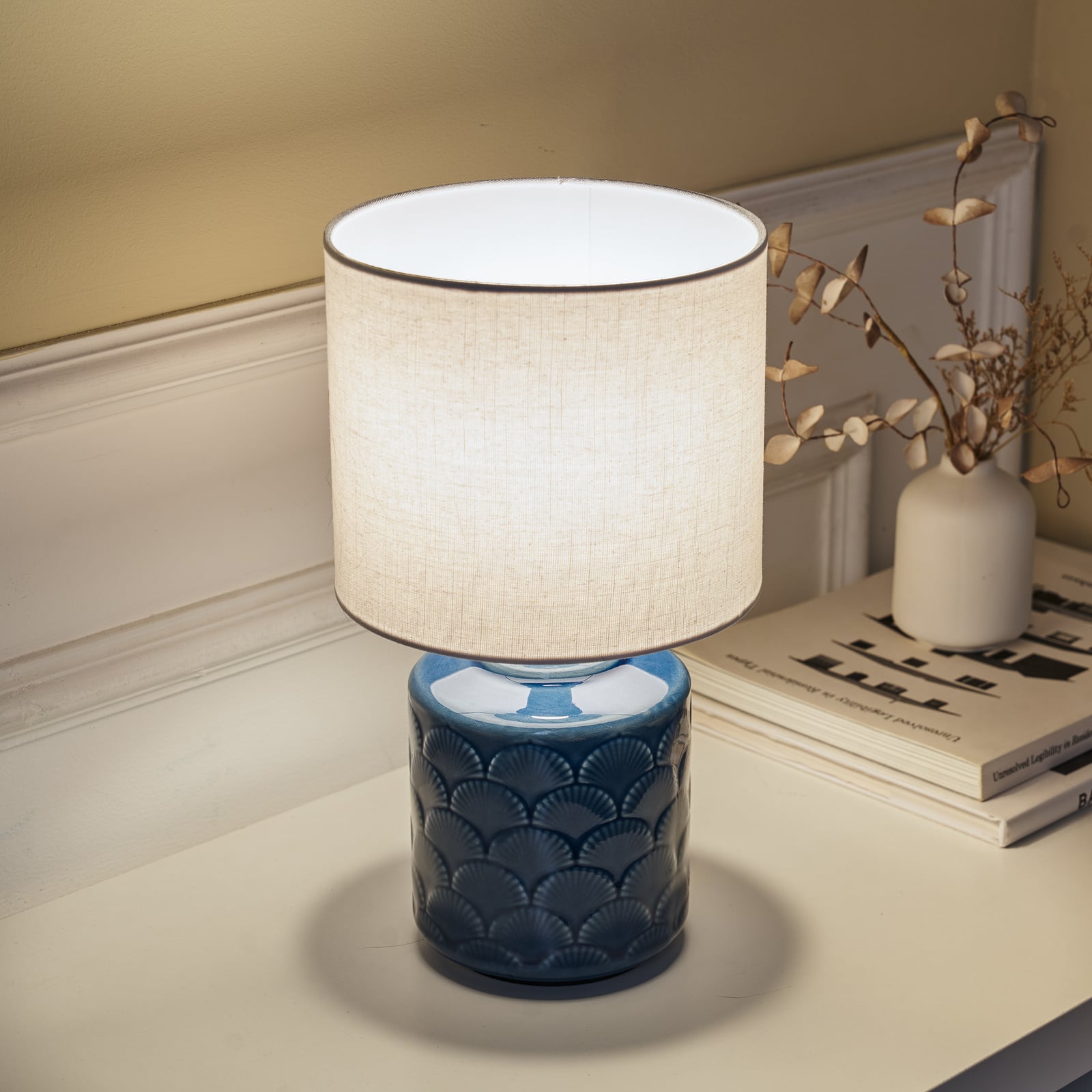 Pauleen Glowing Midnight tafellamp wit/blauw Pauleen Glowing Midnight tafellamp wit/blauw