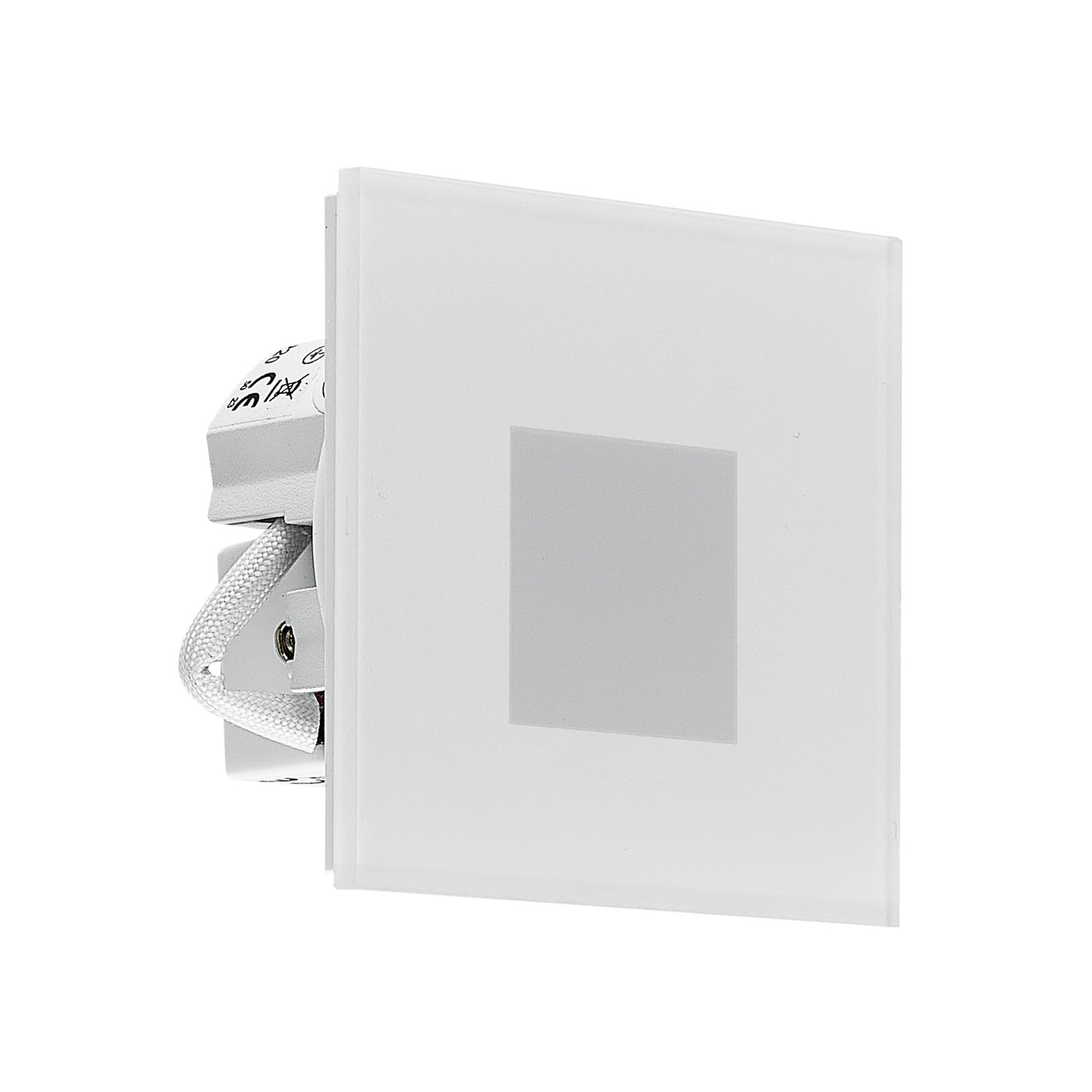 Molto Luce LED recessed light Wall R68 Glass IP44 SQ, white, CCT