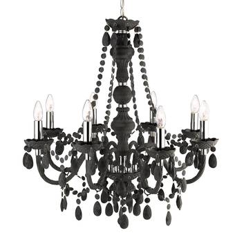 Marie Therese chandelier, dark grey, 8-bulb