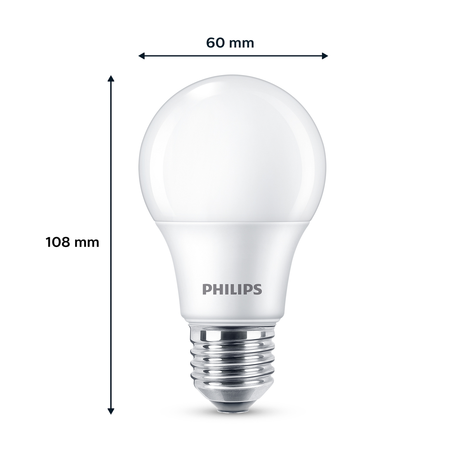 Philips LED-Lampe E27 8W 806lm 2.700K matt 2er