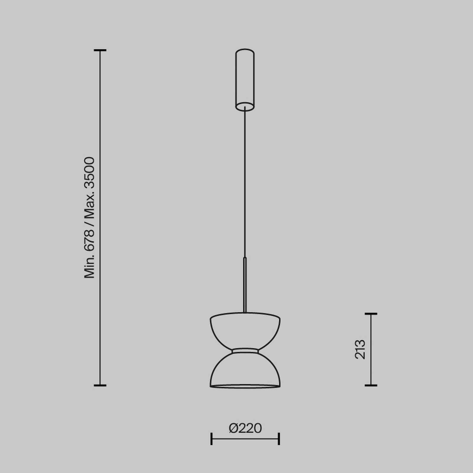 Maytoni Lampă suspendată LED Kyoto alb Ø 22 cm sticlă metal - Camera de zi / sufragerie - Scandinavă