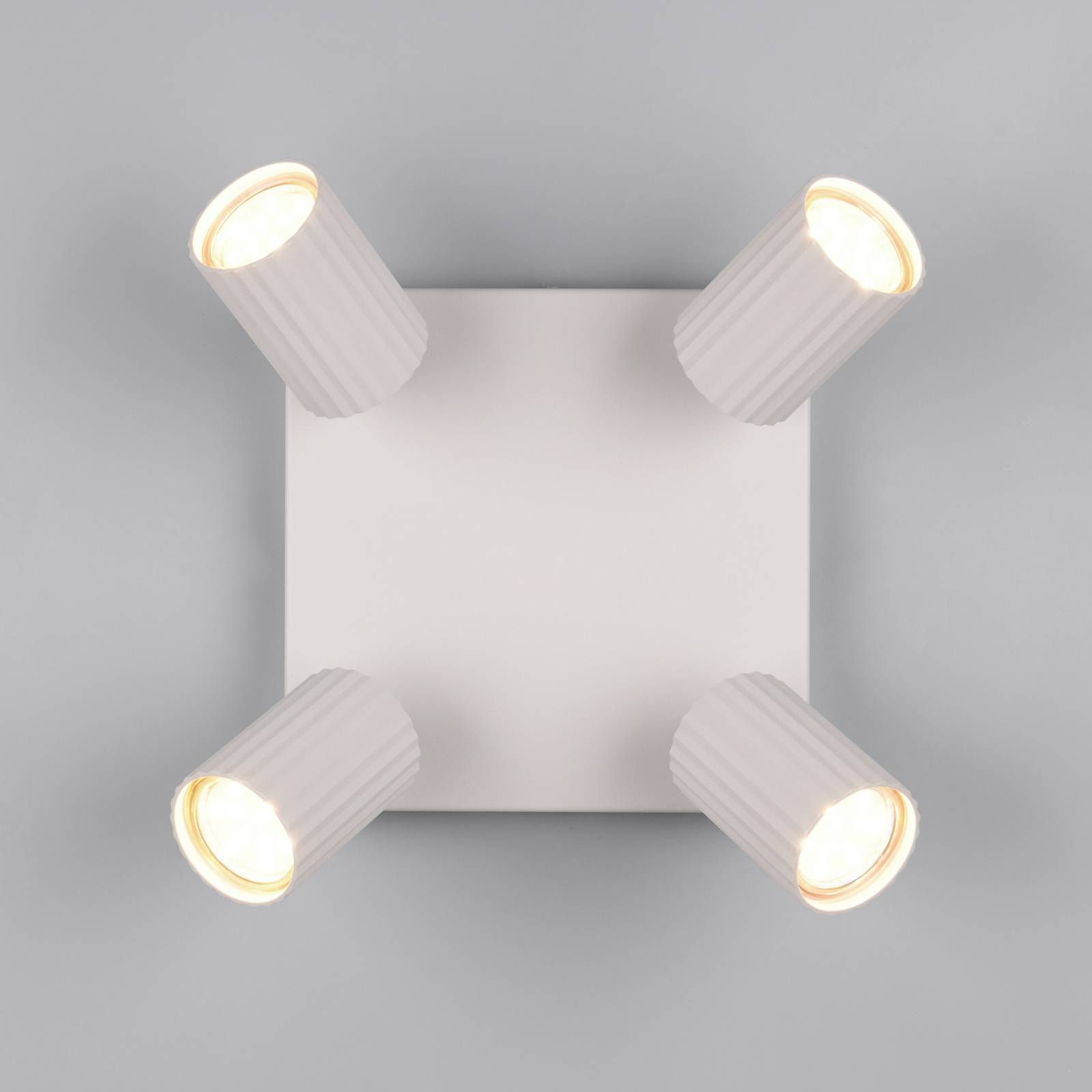 Deckenstrahler Soka, hellgrau, Länge 20 cm, Metall, 4-flg. günstig online kaufen