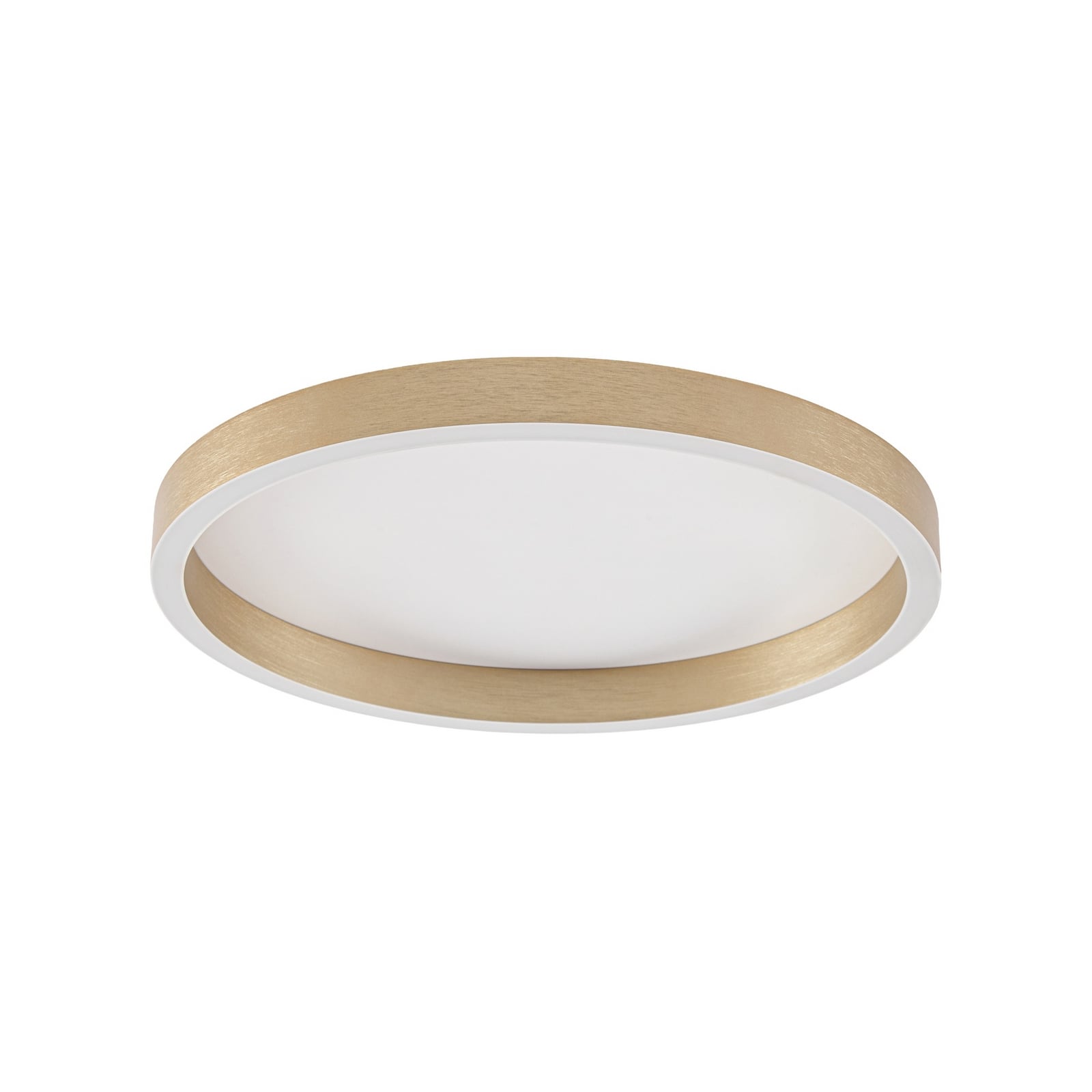 Candeeiro de teto LED Lucande Rotundo, Ø 40 cm, latão, regulável Candeeiro de teto LED Lucande Rotundo, Ø 40 cm, latão, regulável