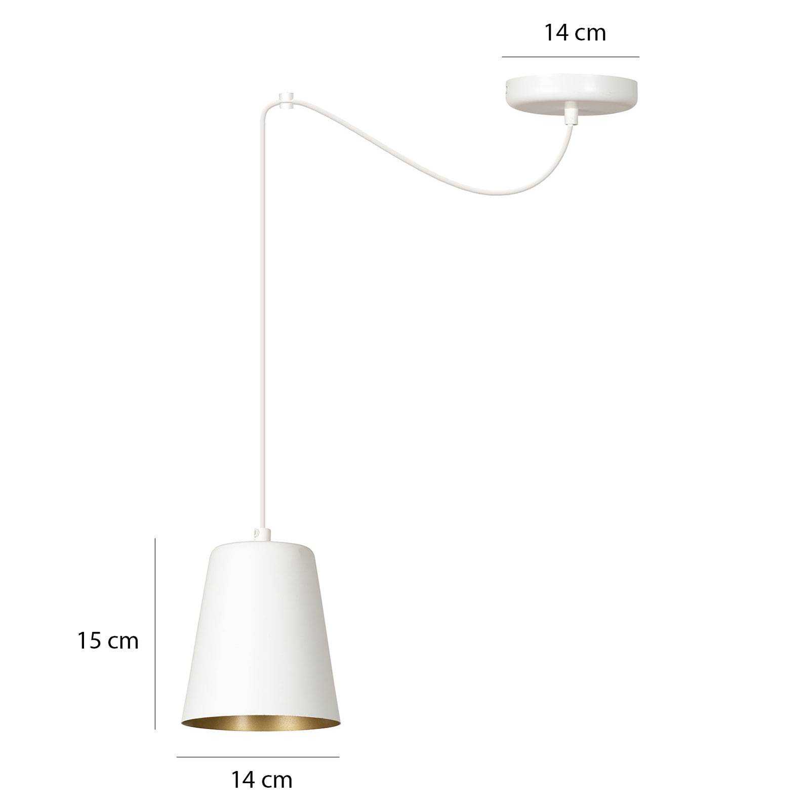 Hanglamp Link in wit, 1-lamp
