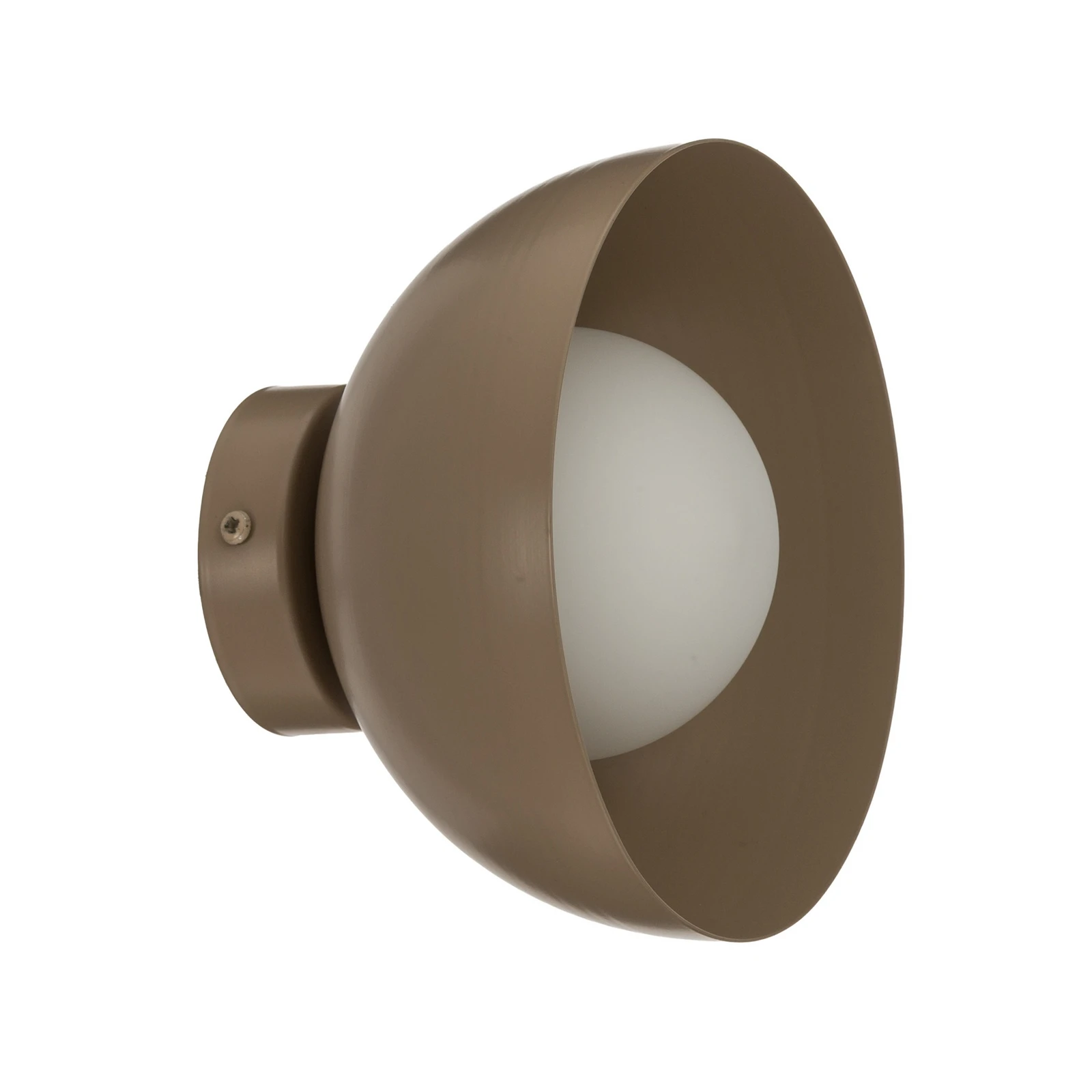 Vegglampe Bibi K1, beige, stål/glass, Ø 18 cm