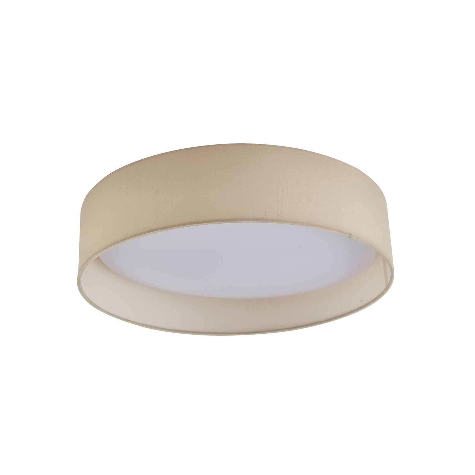 Lindby Plafonnier LED Eilif, tissu, blanc, Ø 40 cm