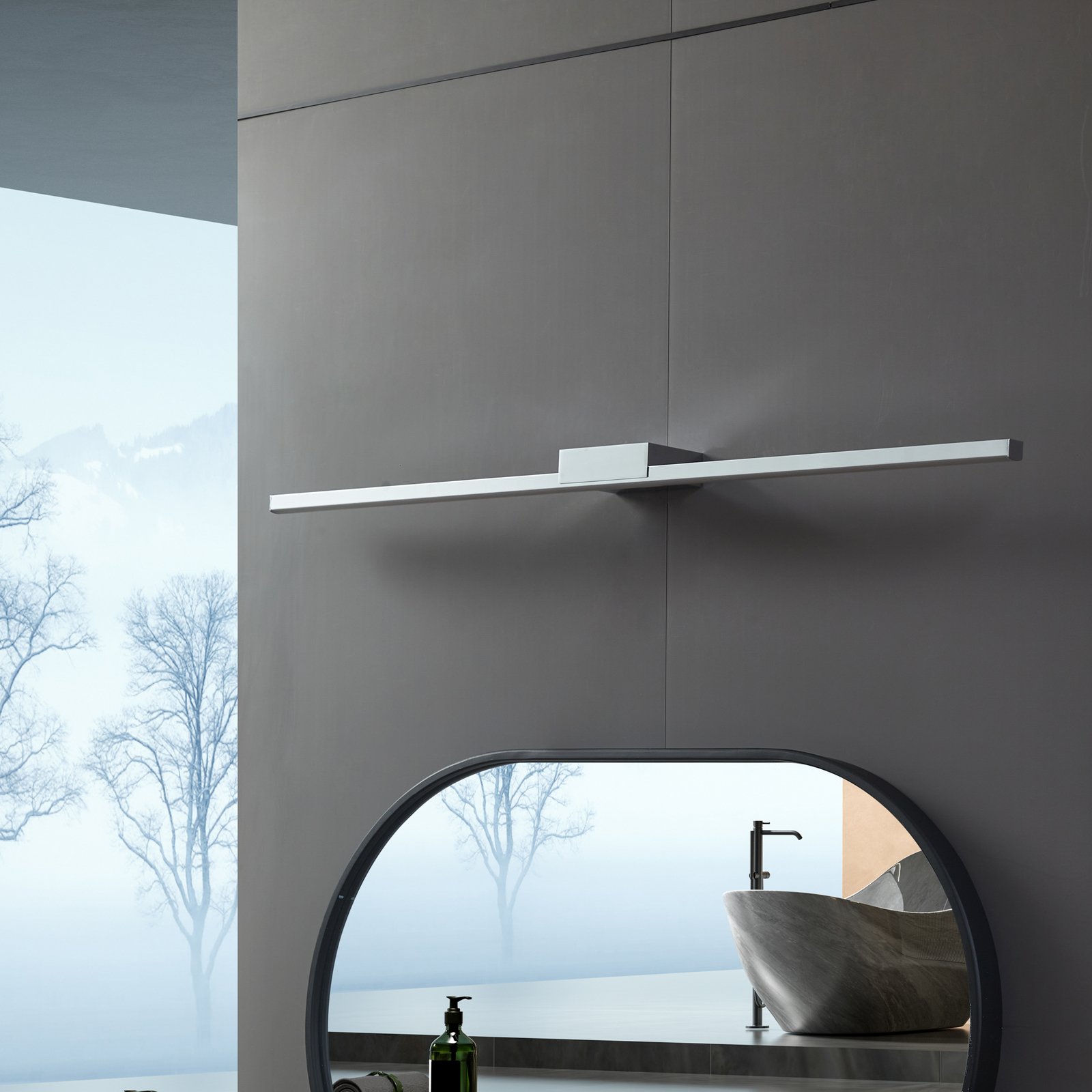 Kivana LED Applique Murale L90 IP44 Chrome - Lucande